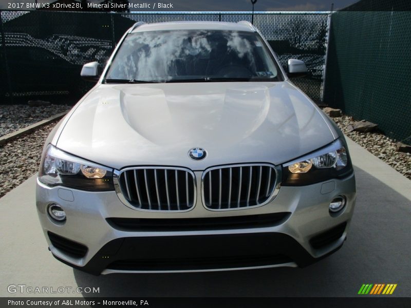Mineral Silver Metallic / Black 2017 BMW X3 xDrive28i