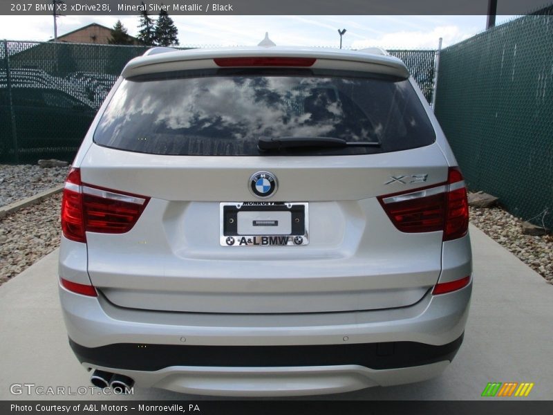 Mineral Silver Metallic / Black 2017 BMW X3 xDrive28i