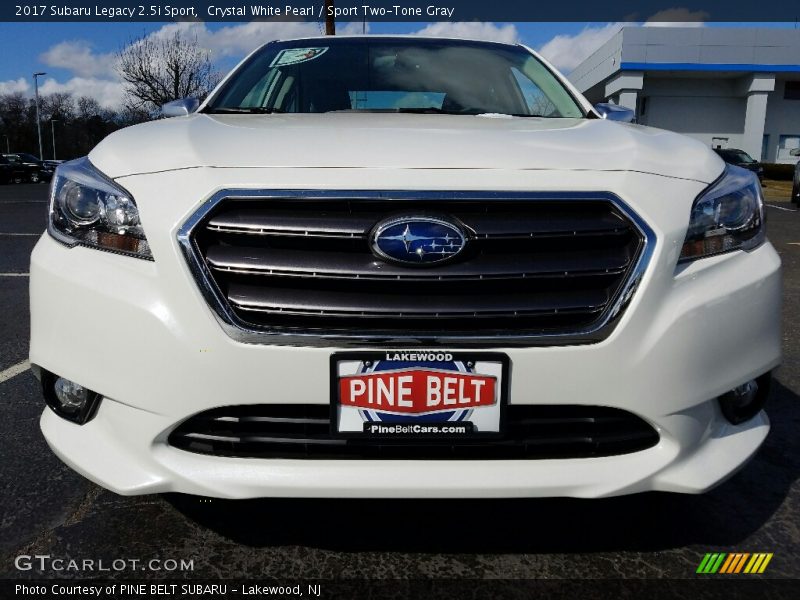 Crystal White Pearl / Sport Two-Tone Gray 2017 Subaru Legacy 2.5i Sport