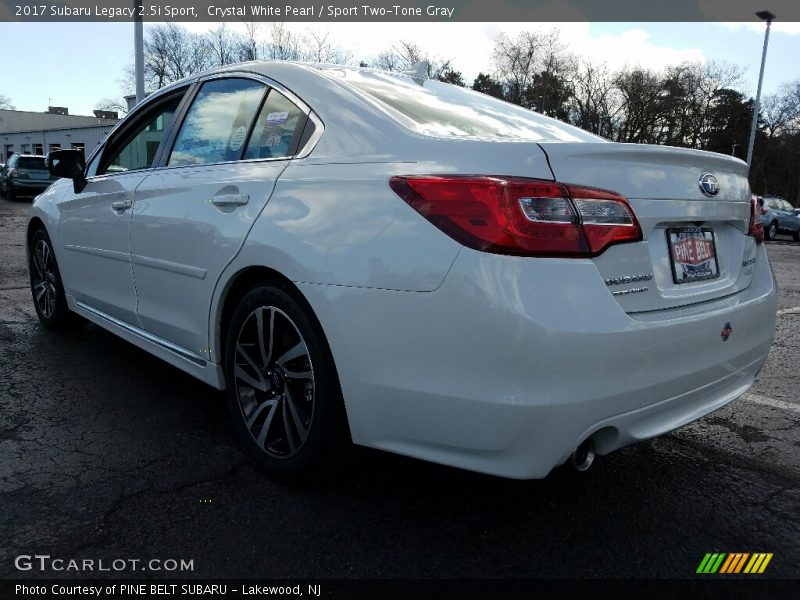 Crystal White Pearl / Sport Two-Tone Gray 2017 Subaru Legacy 2.5i Sport