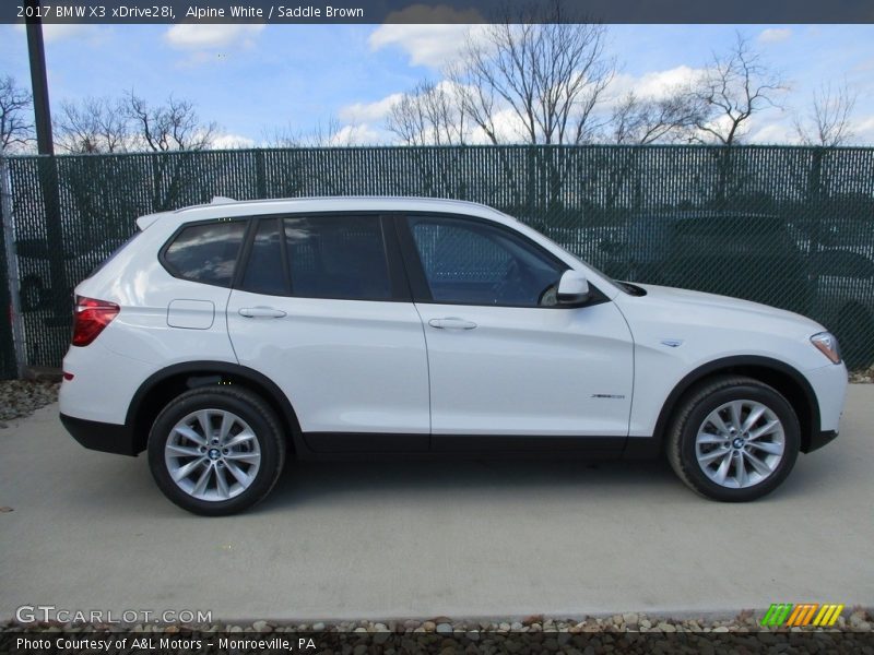 Alpine White / Saddle Brown 2017 BMW X3 xDrive28i