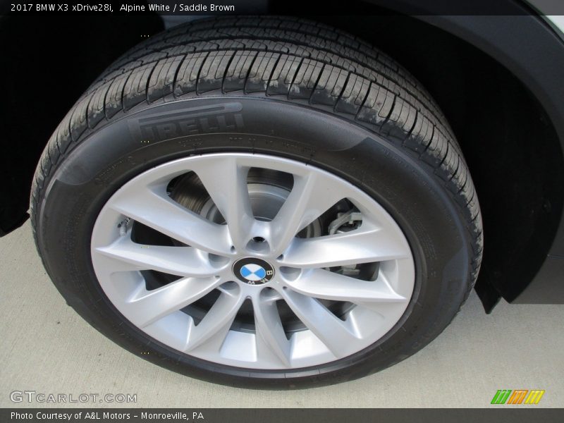 Alpine White / Saddle Brown 2017 BMW X3 xDrive28i