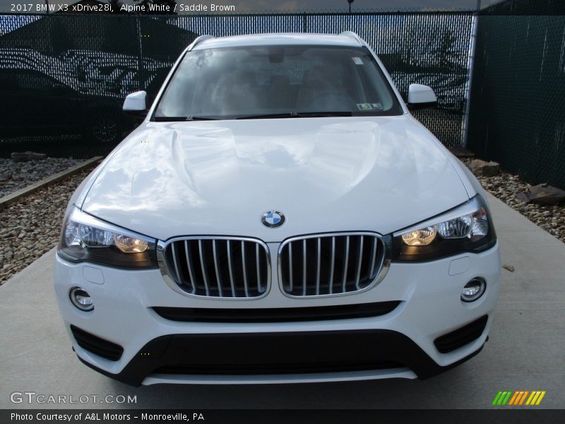 Alpine White / Saddle Brown 2017 BMW X3 xDrive28i