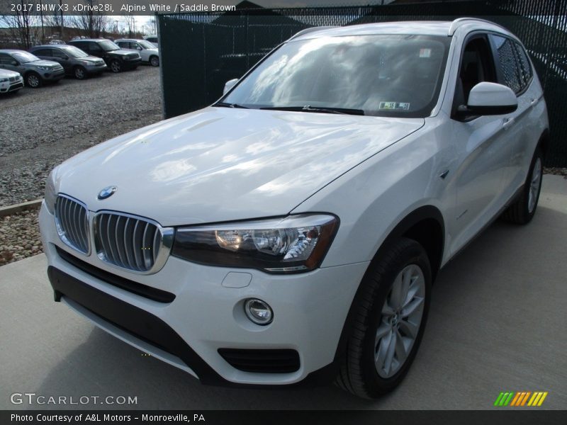 Alpine White / Saddle Brown 2017 BMW X3 xDrive28i