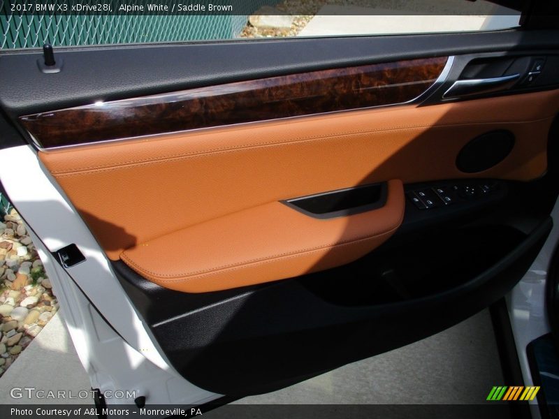 Alpine White / Saddle Brown 2017 BMW X3 xDrive28i