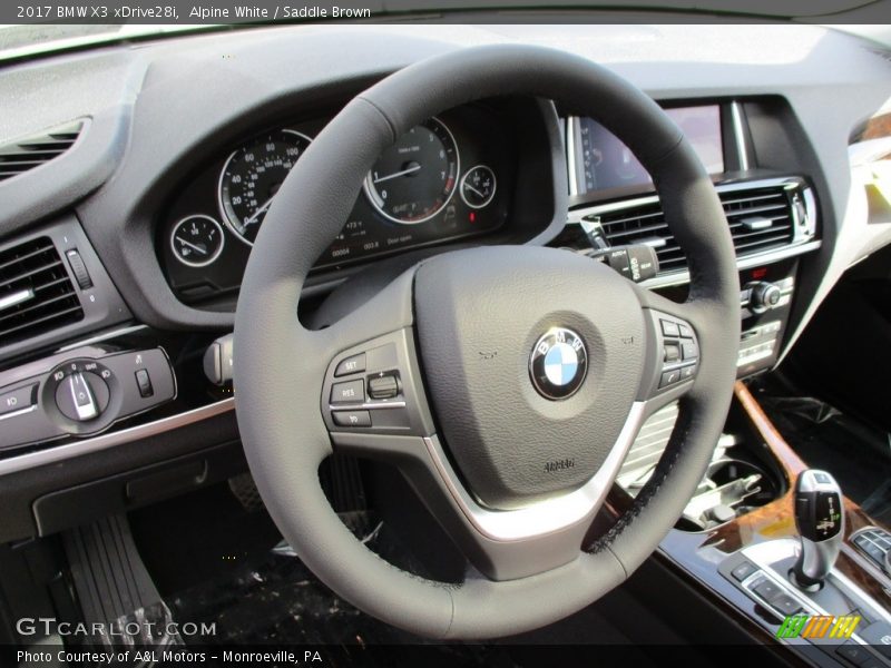 Alpine White / Saddle Brown 2017 BMW X3 xDrive28i
