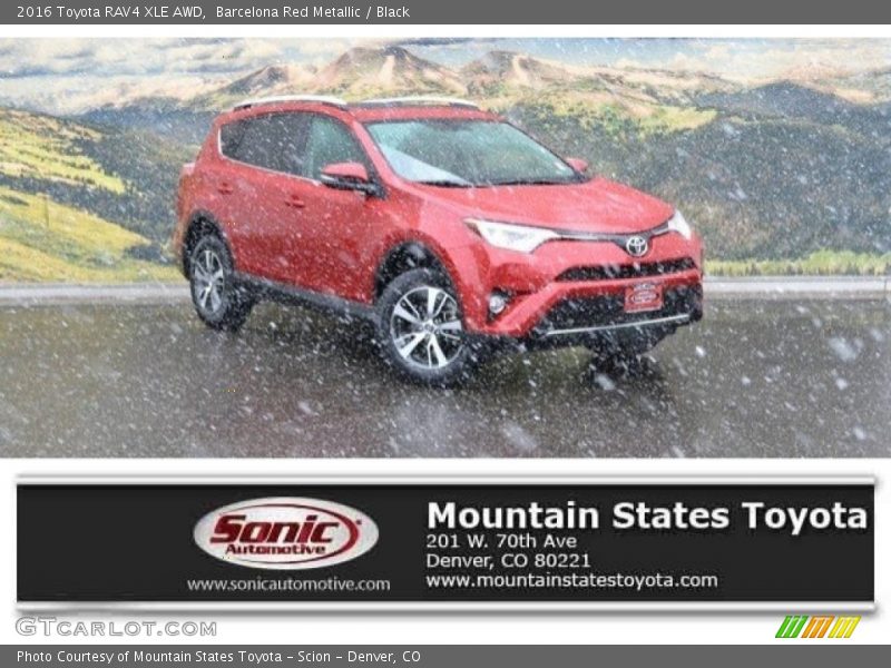Barcelona Red Metallic / Black 2016 Toyota RAV4 XLE AWD