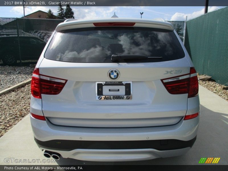 Glacier Silver Metallic / Black 2017 BMW X3 xDrive28i