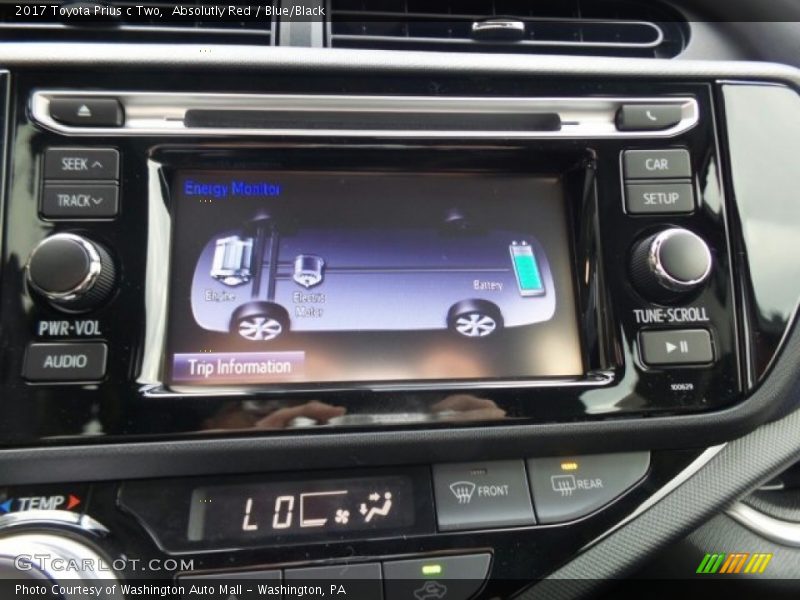 Controls of 2017 Prius c Two