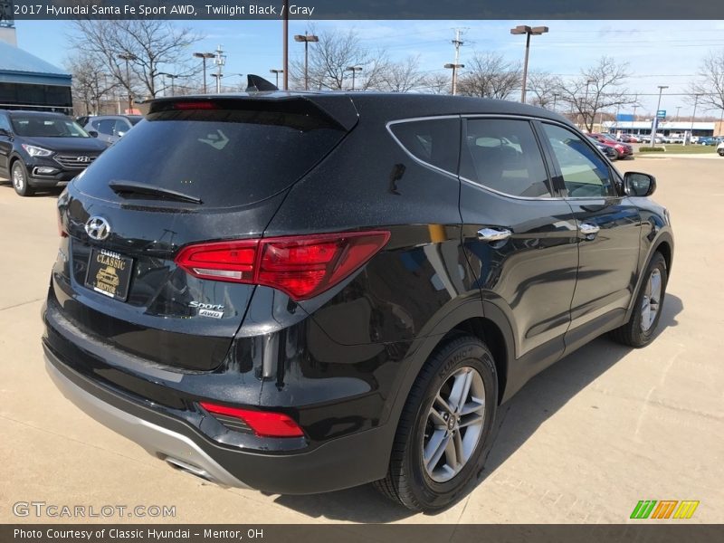 Twilight Black / Gray 2017 Hyundai Santa Fe Sport AWD