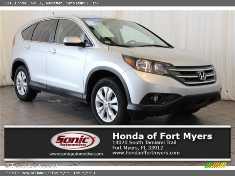 Alabaster Silver Metallic / Black 2013 Honda CR-V EX