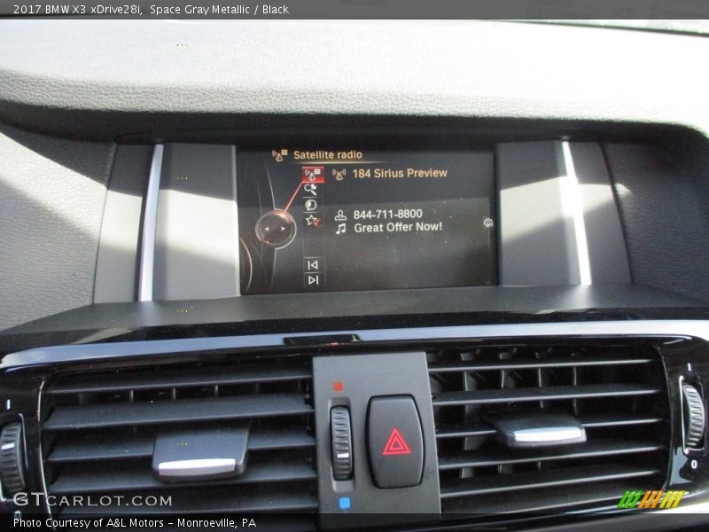 Space Gray Metallic / Black 2017 BMW X3 xDrive28i
