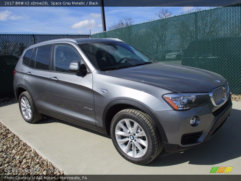 Space Gray Metallic / Black 2017 BMW X3 xDrive28i