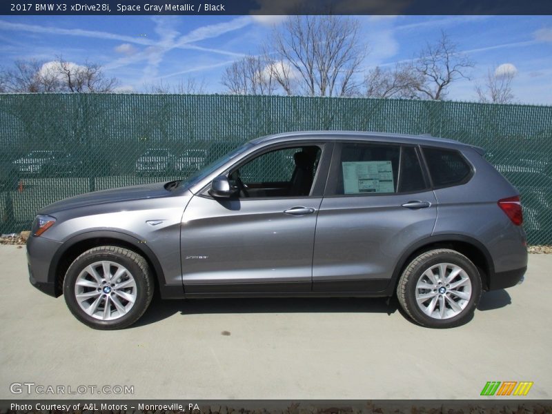 Space Gray Metallic / Black 2017 BMW X3 xDrive28i