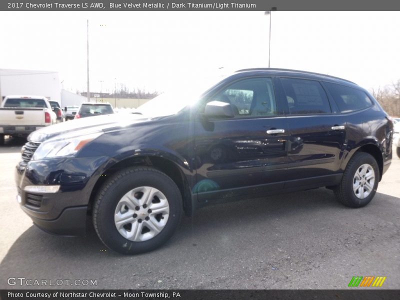 Blue Velvet Metallic / Dark Titanium/Light Titanium 2017 Chevrolet Traverse LS AWD