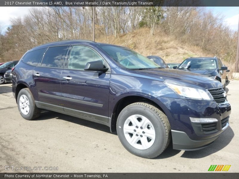 Blue Velvet Metallic / Dark Titanium/Light Titanium 2017 Chevrolet Traverse LS AWD