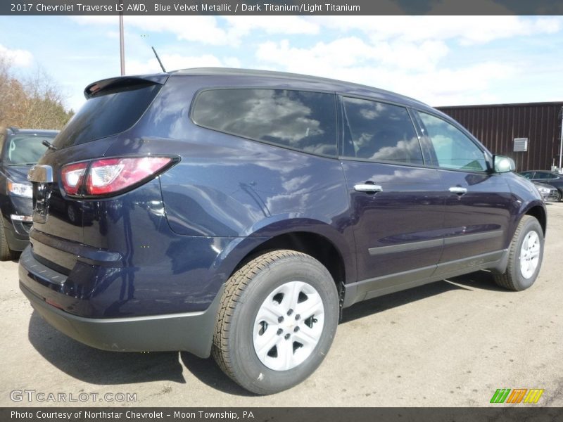 Blue Velvet Metallic / Dark Titanium/Light Titanium 2017 Chevrolet Traverse LS AWD