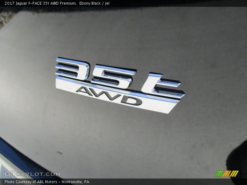 Ebony Black / Jet 2017 Jaguar F-PACE 35t AWD Premium