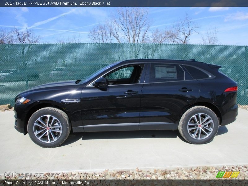 Ebony Black / Jet 2017 Jaguar F-PACE 35t AWD Premium