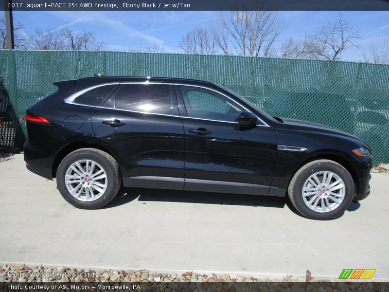 Ebony Black / Jet w/Tan 2017 Jaguar F-PACE 35t AWD Prestige