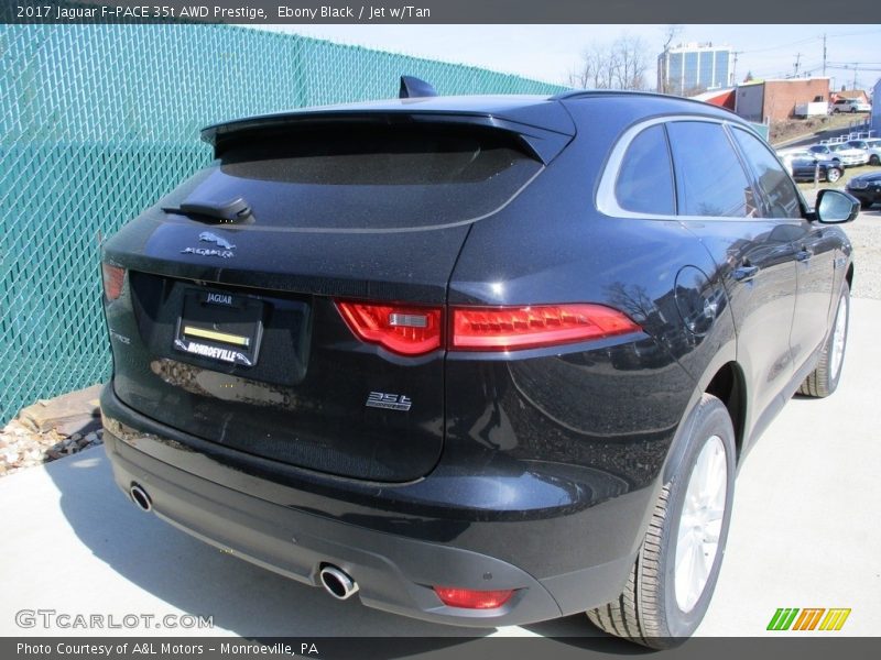 Ebony Black / Jet w/Tan 2017 Jaguar F-PACE 35t AWD Prestige