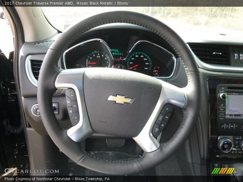 Mosaic Black Metallic / Ebony 2017 Chevrolet Traverse Premier AWD