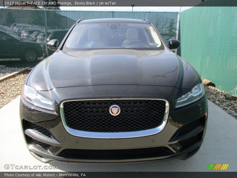 Ebony Black / Jet w/Tan 2017 Jaguar F-PACE 35t AWD Prestige