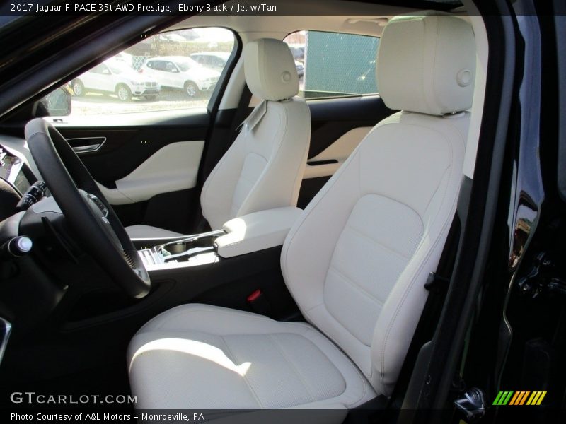Ebony Black / Jet w/Tan 2017 Jaguar F-PACE 35t AWD Prestige