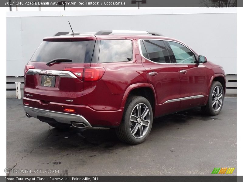 Crimson Red Tintcoat / Cocoa/Shale 2017 GMC Acadia Denali AWD