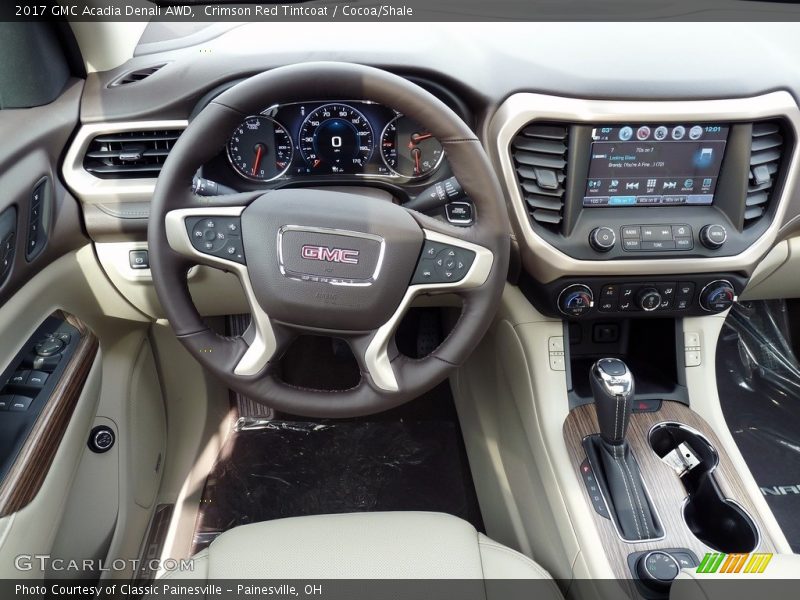 Crimson Red Tintcoat / Cocoa/Shale 2017 GMC Acadia Denali AWD