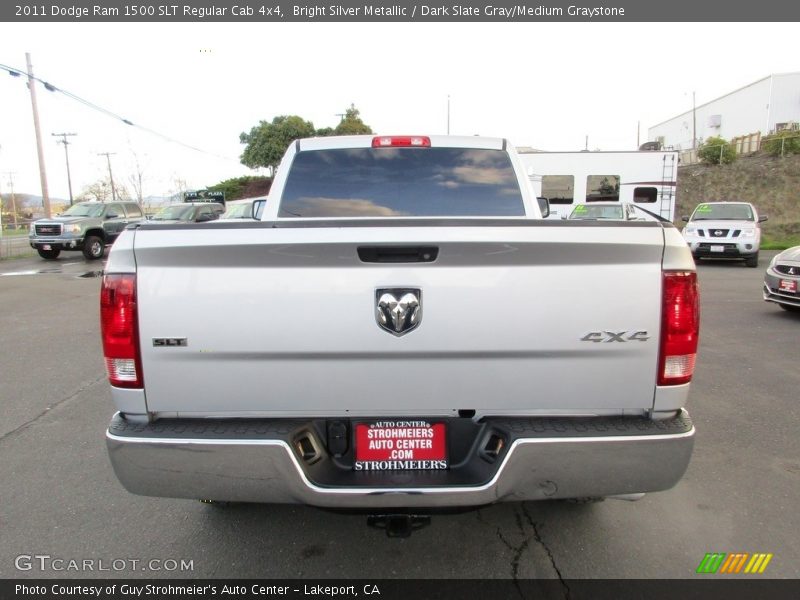 Bright Silver Metallic / Dark Slate Gray/Medium Graystone 2011 Dodge Ram 1500 SLT Regular Cab 4x4