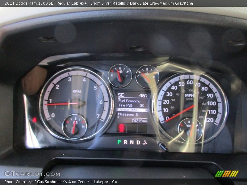 Bright Silver Metallic / Dark Slate Gray/Medium Graystone 2011 Dodge Ram 1500 SLT Regular Cab 4x4