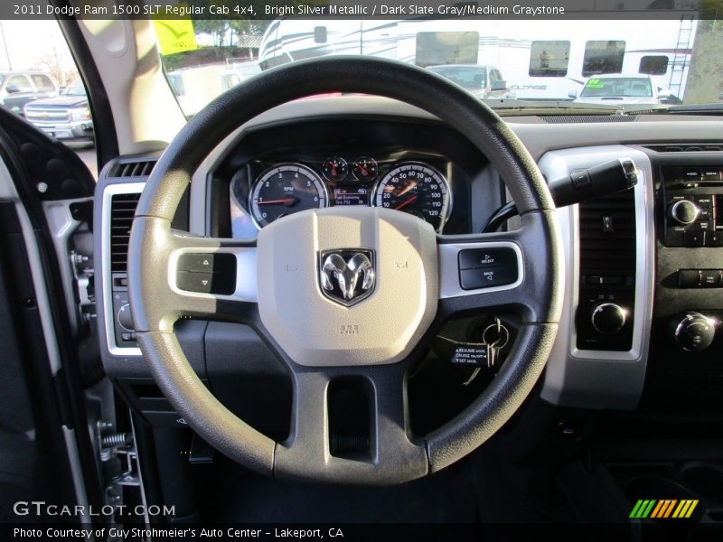Bright Silver Metallic / Dark Slate Gray/Medium Graystone 2011 Dodge Ram 1500 SLT Regular Cab 4x4