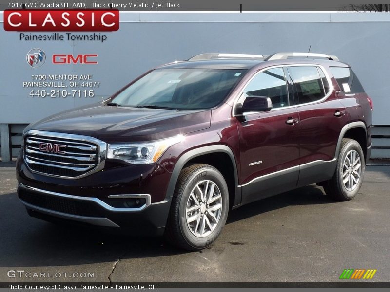 Black Cherry Metallic / Jet Black 2017 GMC Acadia SLE AWD