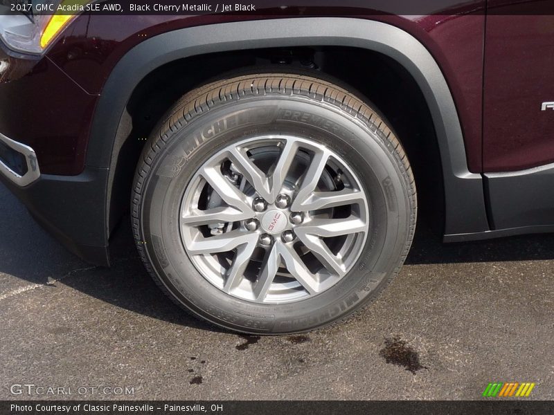 Black Cherry Metallic / Jet Black 2017 GMC Acadia SLE AWD