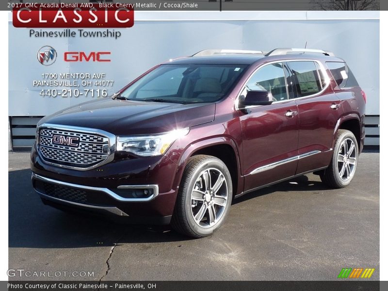 Black Cherry Metallic / Cocoa/Shale 2017 GMC Acadia Denali AWD