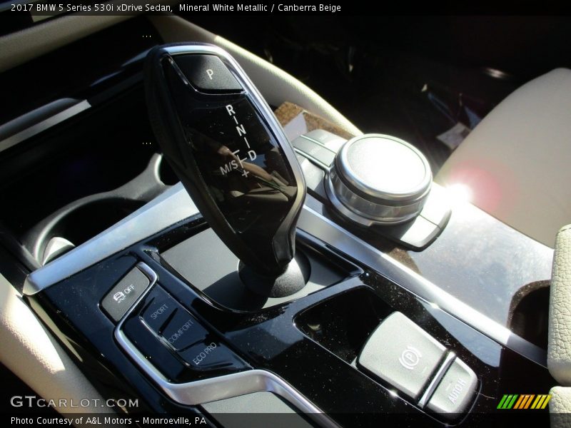 Mineral White Metallic / Canberra Beige 2017 BMW 5 Series 530i xDrive Sedan