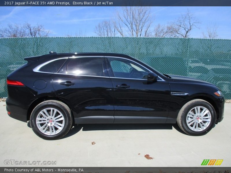 Ebony Black / Jet w/Tan 2017 Jaguar F-PACE 35t AWD Prestige