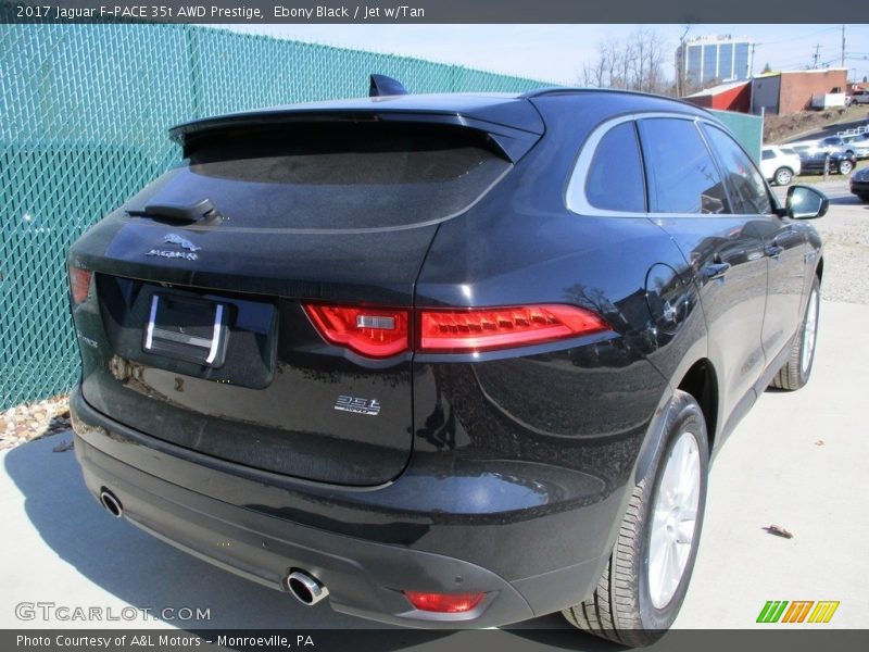 Ebony Black / Jet w/Tan 2017 Jaguar F-PACE 35t AWD Prestige