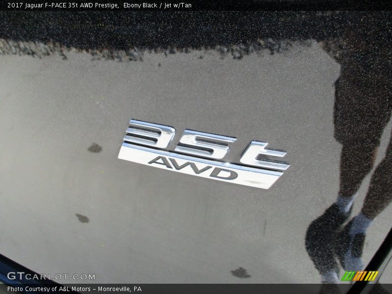 Ebony Black / Jet w/Tan 2017 Jaguar F-PACE 35t AWD Prestige