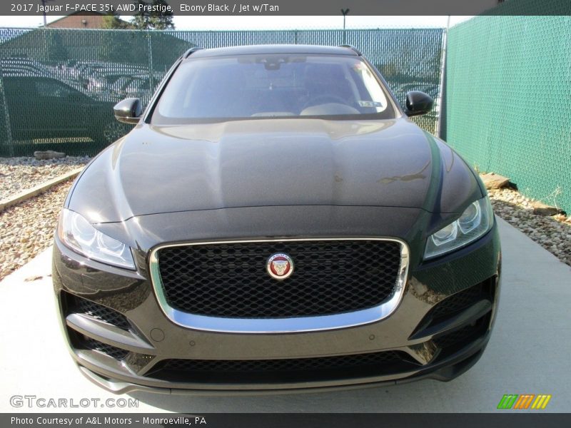 Ebony Black / Jet w/Tan 2017 Jaguar F-PACE 35t AWD Prestige