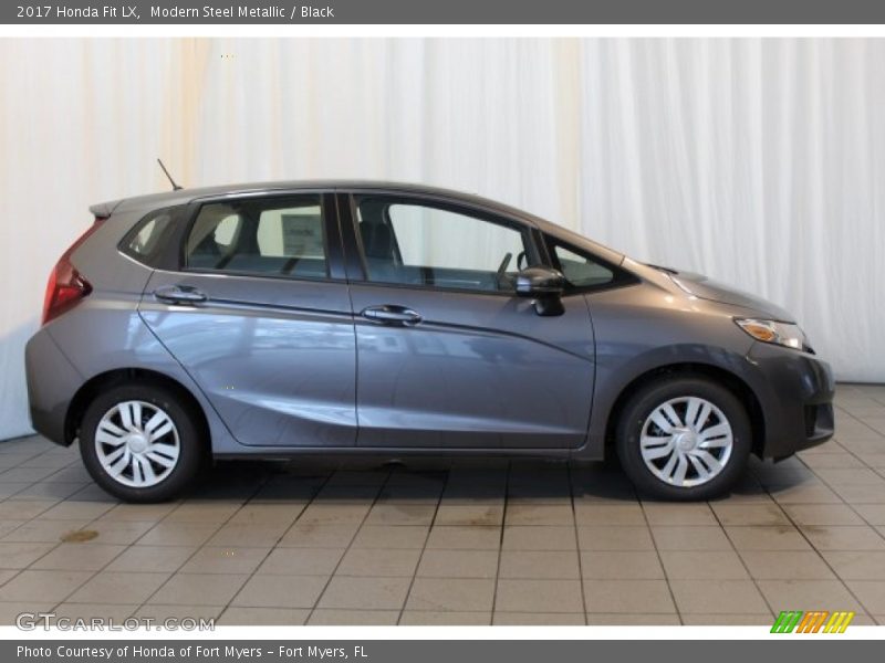 Modern Steel Metallic / Black 2017 Honda Fit LX