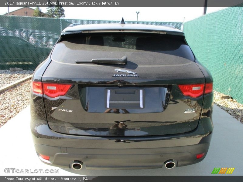 Ebony Black / Jet w/Tan 2017 Jaguar F-PACE 35t AWD Prestige