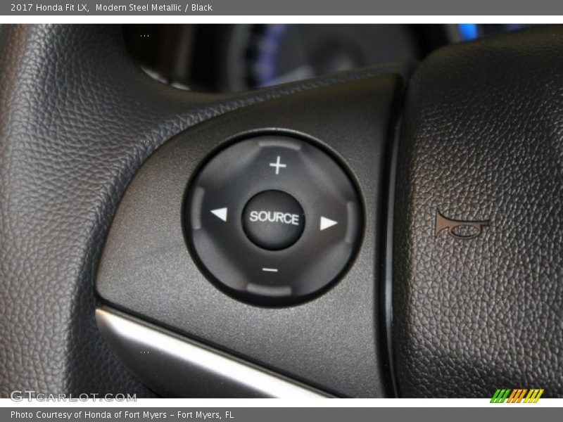 Modern Steel Metallic / Black 2017 Honda Fit LX