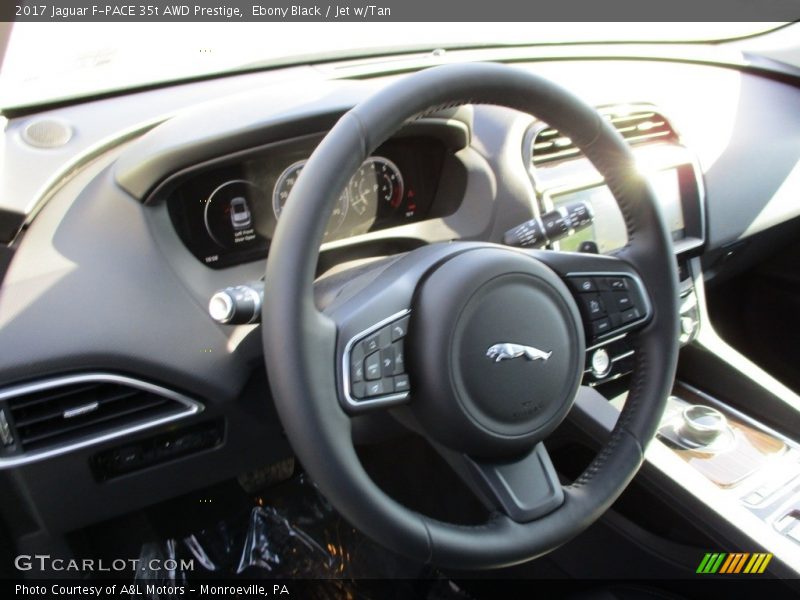 Ebony Black / Jet w/Tan 2017 Jaguar F-PACE 35t AWD Prestige