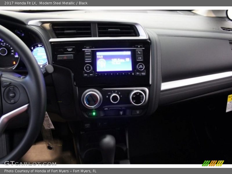 Modern Steel Metallic / Black 2017 Honda Fit LX