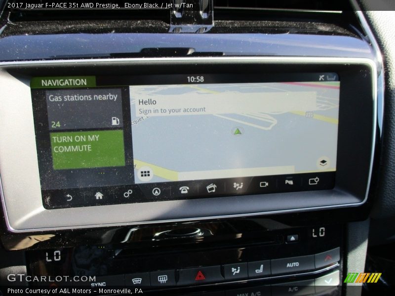 Ebony Black / Jet w/Tan 2017 Jaguar F-PACE 35t AWD Prestige