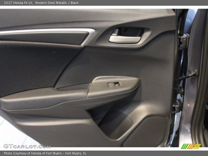 Modern Steel Metallic / Black 2017 Honda Fit LX