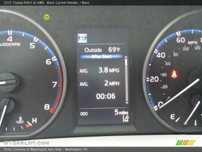 Black Current Metallic / Black 2017 Toyota RAV4 LE AWD
