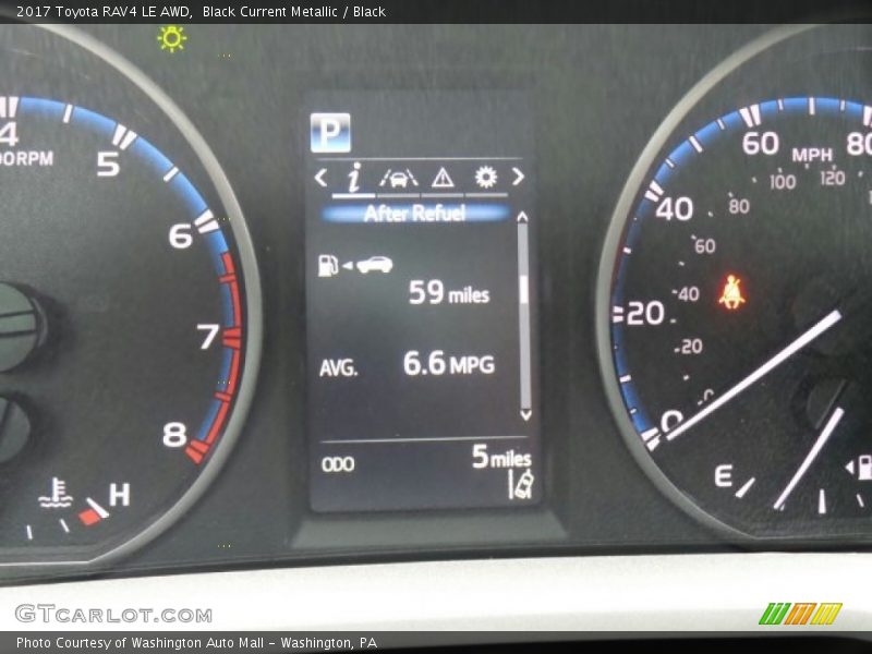 Black Current Metallic / Black 2017 Toyota RAV4 LE AWD